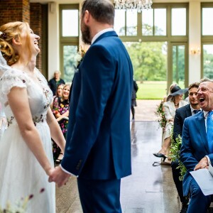 a photo showing just how much joy and laughter is involved with a Kelly Hawes Celebrant ceremony