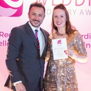 Amy Nelson winning an award for Wedding Day Dance UK