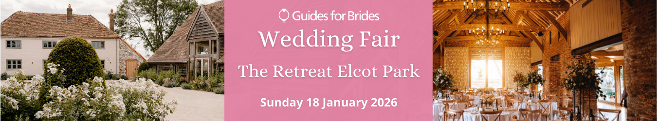 Guides for Brides wedding fair at The Retreat Elcot Park, Sunday 18 January 2026.