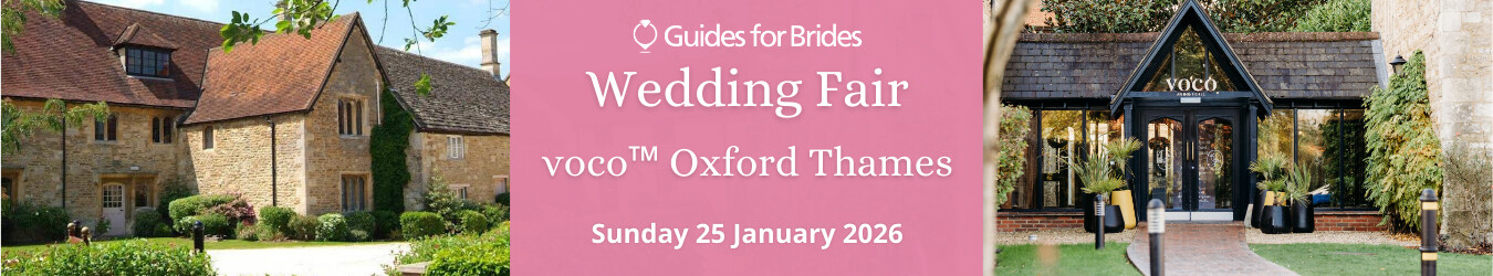 Guides for Brides wedding fair at voco Oxford Thames, Sunday 25 January 2026
