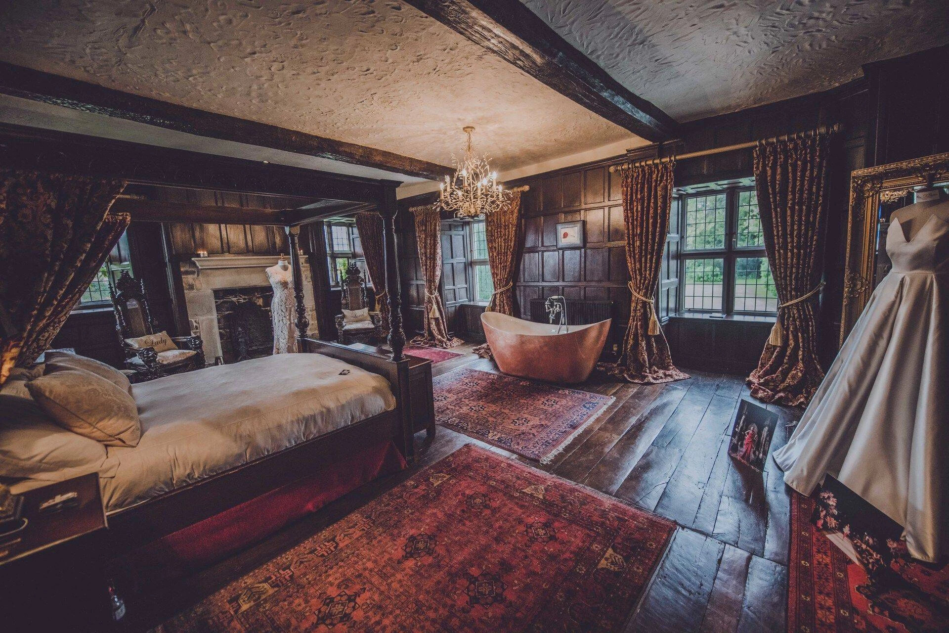 Bridal suite at Talhenbont Hall