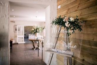 Lapstone Barn Real Wedding Welcome Sign