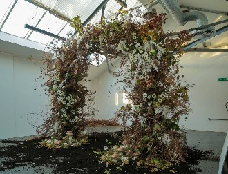 Organic floral arch