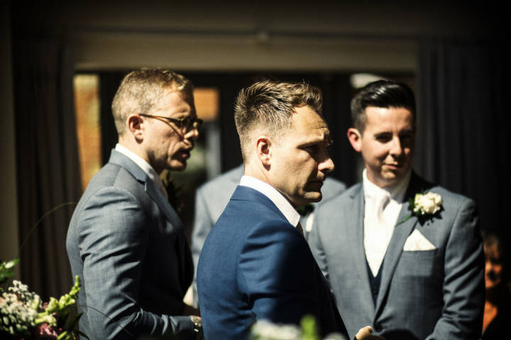 Alex and Chris - Navy and Pink Barn Wedding in Surrey gallery image
