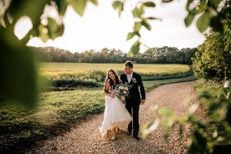 Lapstone Barn Real Wedding Sunset Photos of the Couple