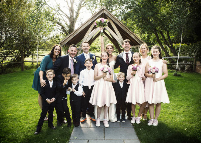 Alex and Chris - Navy and Pink Barn Wedding in Surrey gallery image