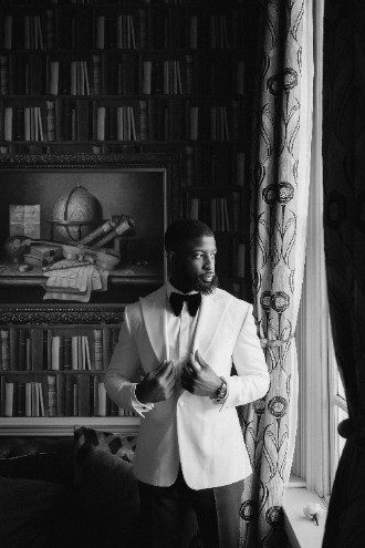 Groom Before wedding at Hedsor House