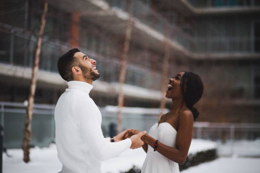 Couple in the snow