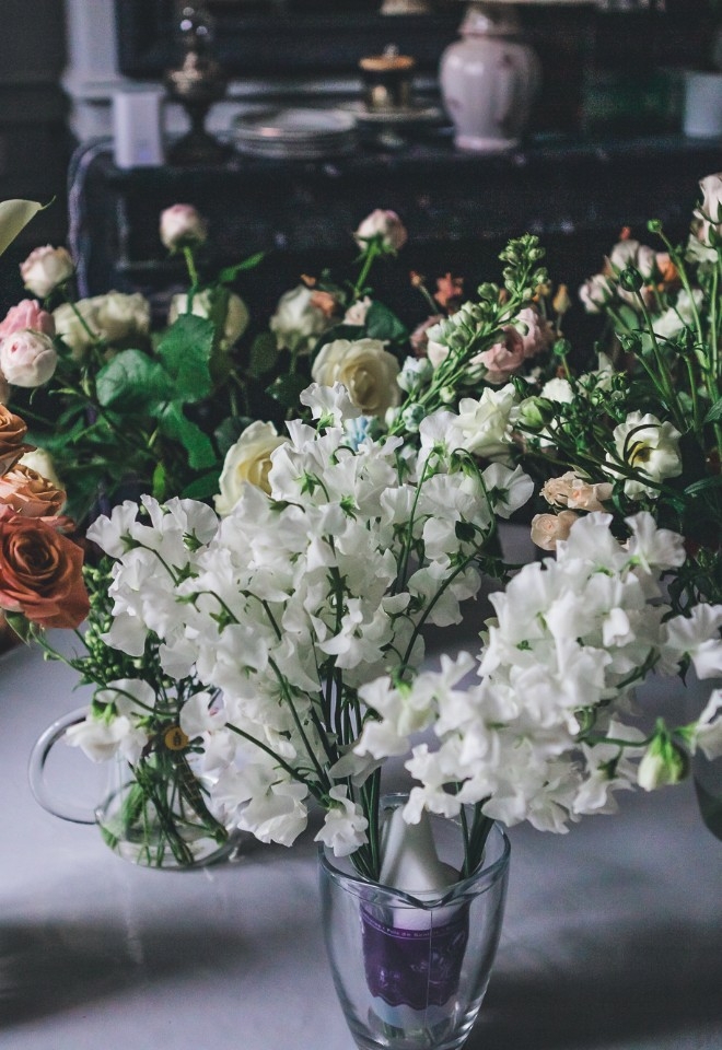 Floral arrangement at Styled shoot at Chateau Vary