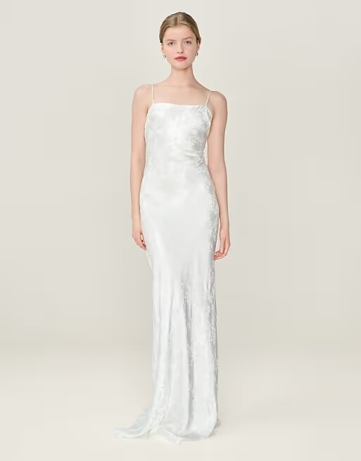 floral pattern maxi backless dress for a hen do party