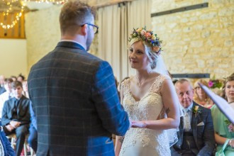 Hannah and Josh exchanging rings