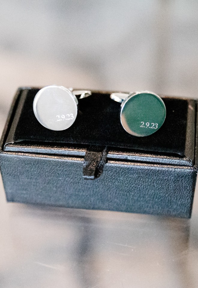 Grooms personalised engraved cufflinks