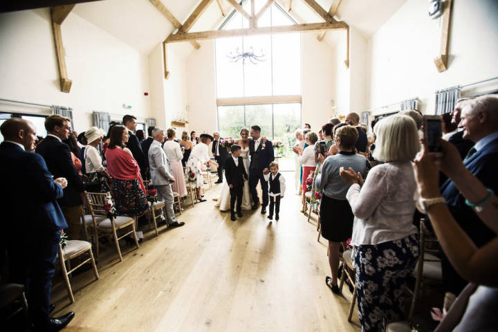 Alex and Chris - Navy and Pink Barn Wedding in Surrey gallery image