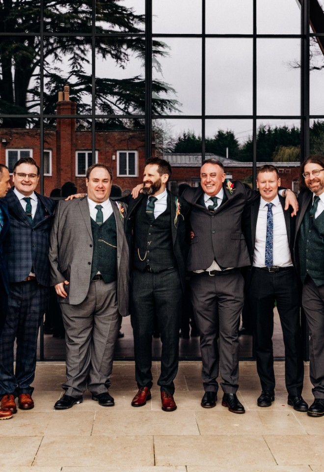 Groom with groomsmen