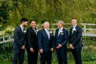 Grooms party at High House weddings