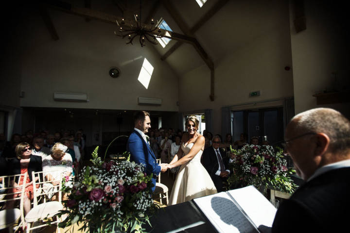Alex and Chris - Navy and Pink Barn Wedding in Surrey gallery image