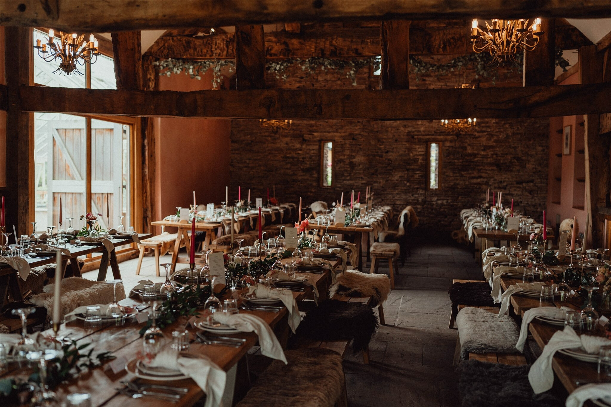 Interior of the barn at Wild by Nature