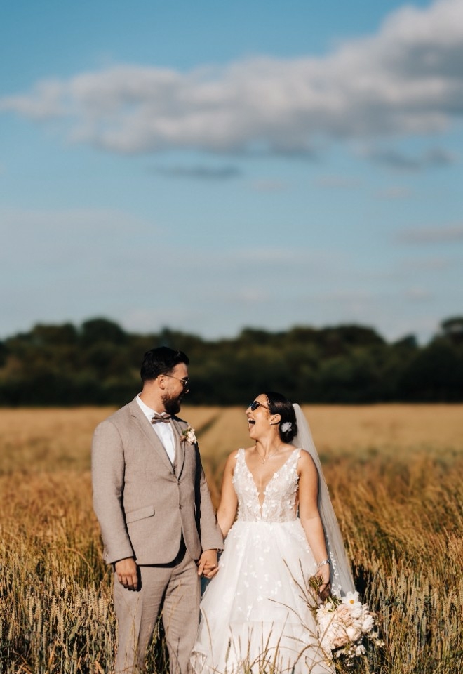 Nathan and Sophie photo in the open field