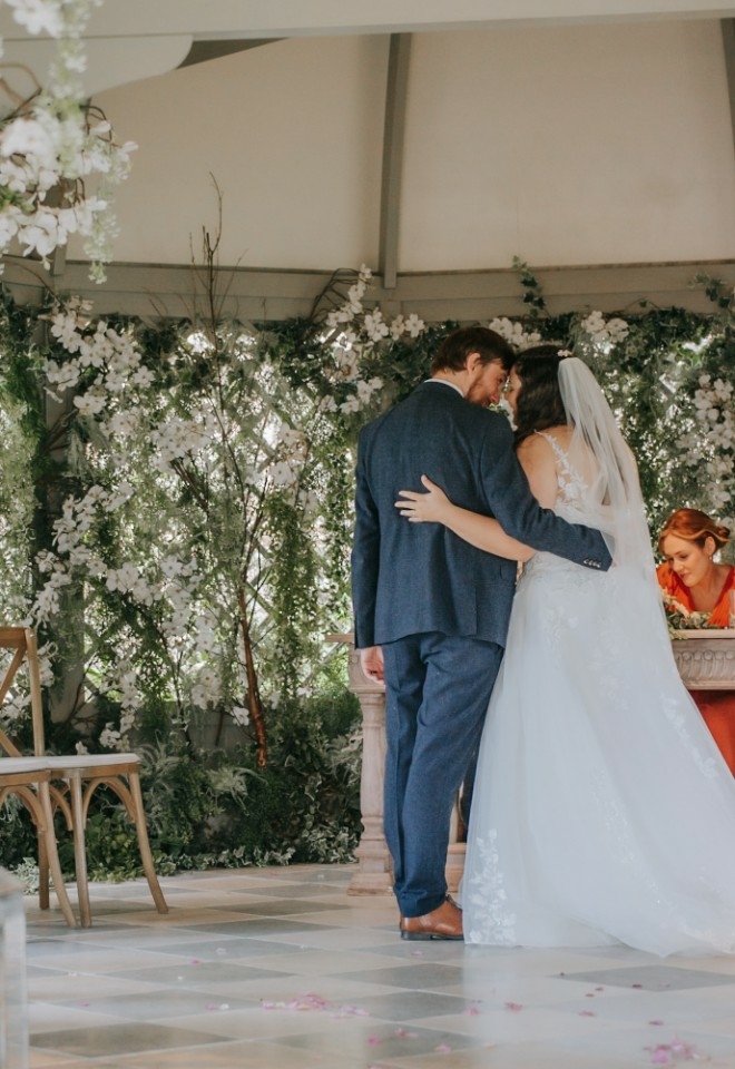 Pergola wedding ceremony at Port Lympne Hotel