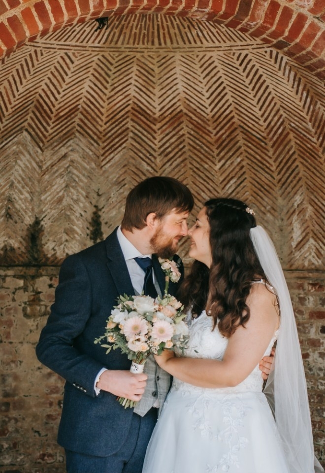 Couples portrait at Kent wedding venue 