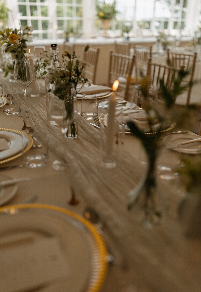 Wedding table set up