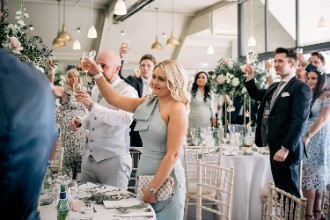 Lapstone Barn Real Wedding Champagne Toast