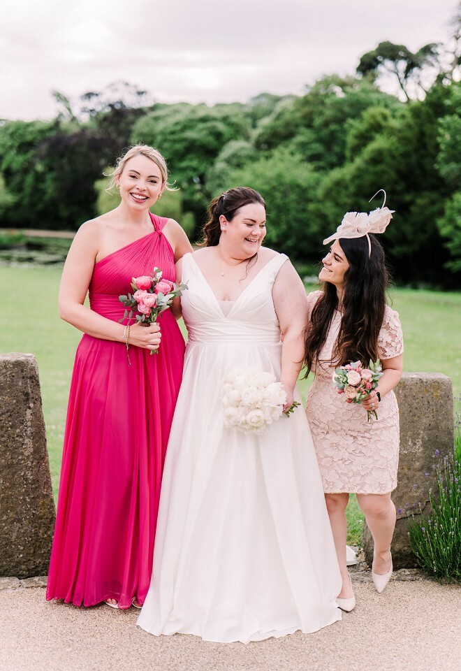 Bride and bridesmaids