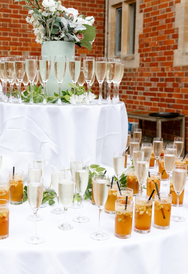 Pimms and fizz during drinks reception