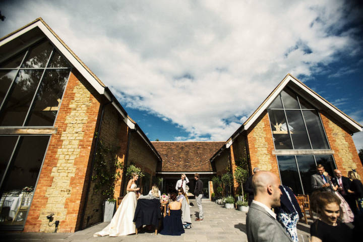 Alex and Chris - Navy and Pink Barn Wedding in Surrey gallery image