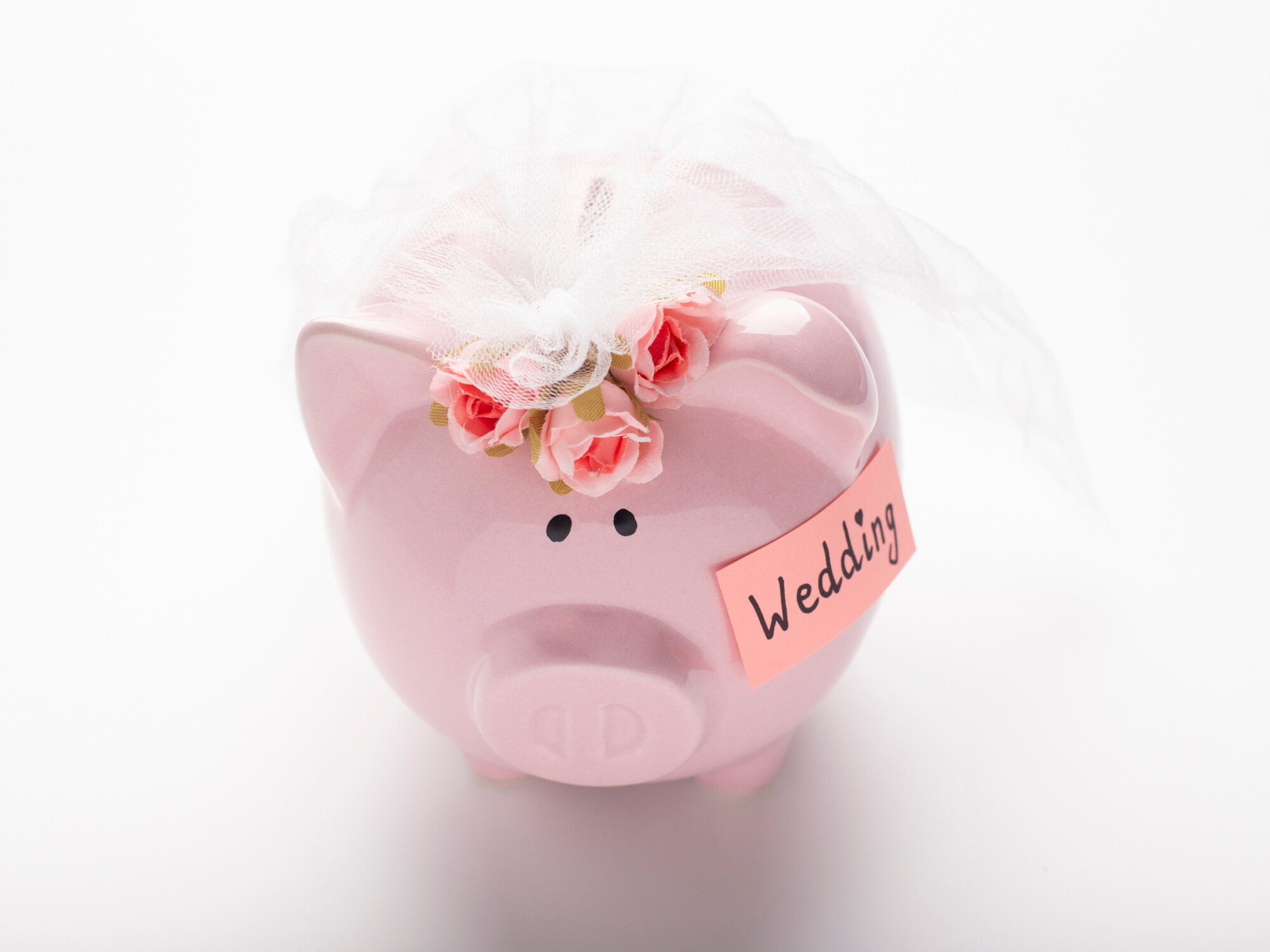 piggybank with wedding written on it