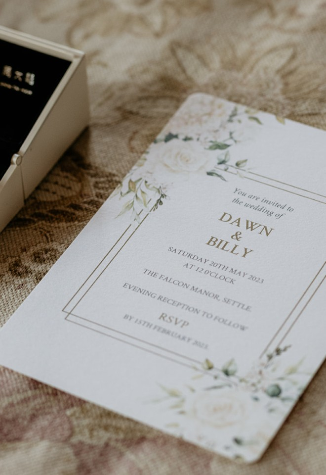 Falcon Manor Wedding Invitation