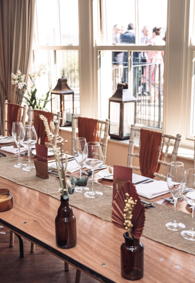 wedding breakfast table