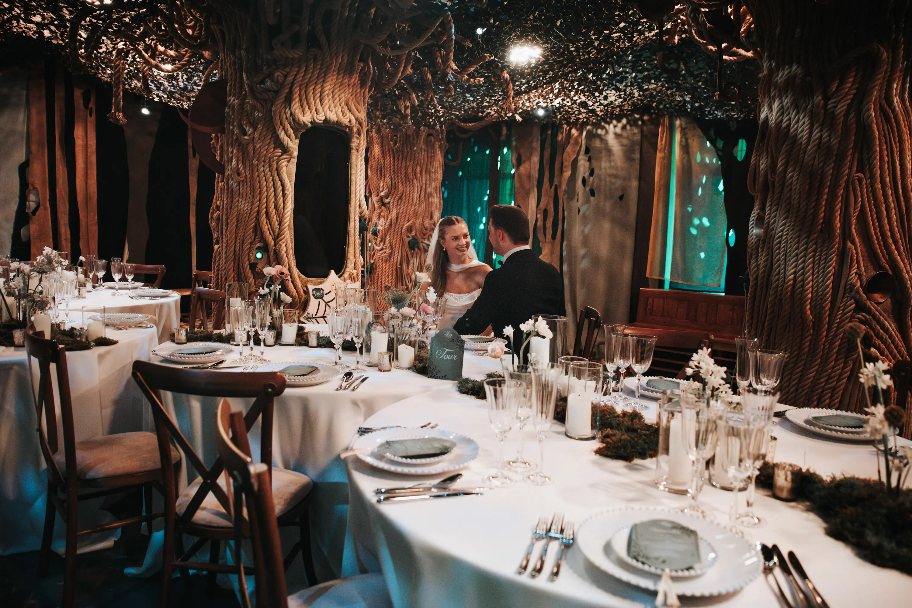 the sword wedding breakfast couple
