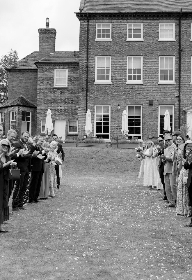 Bride and Grooms POV for confetti throw