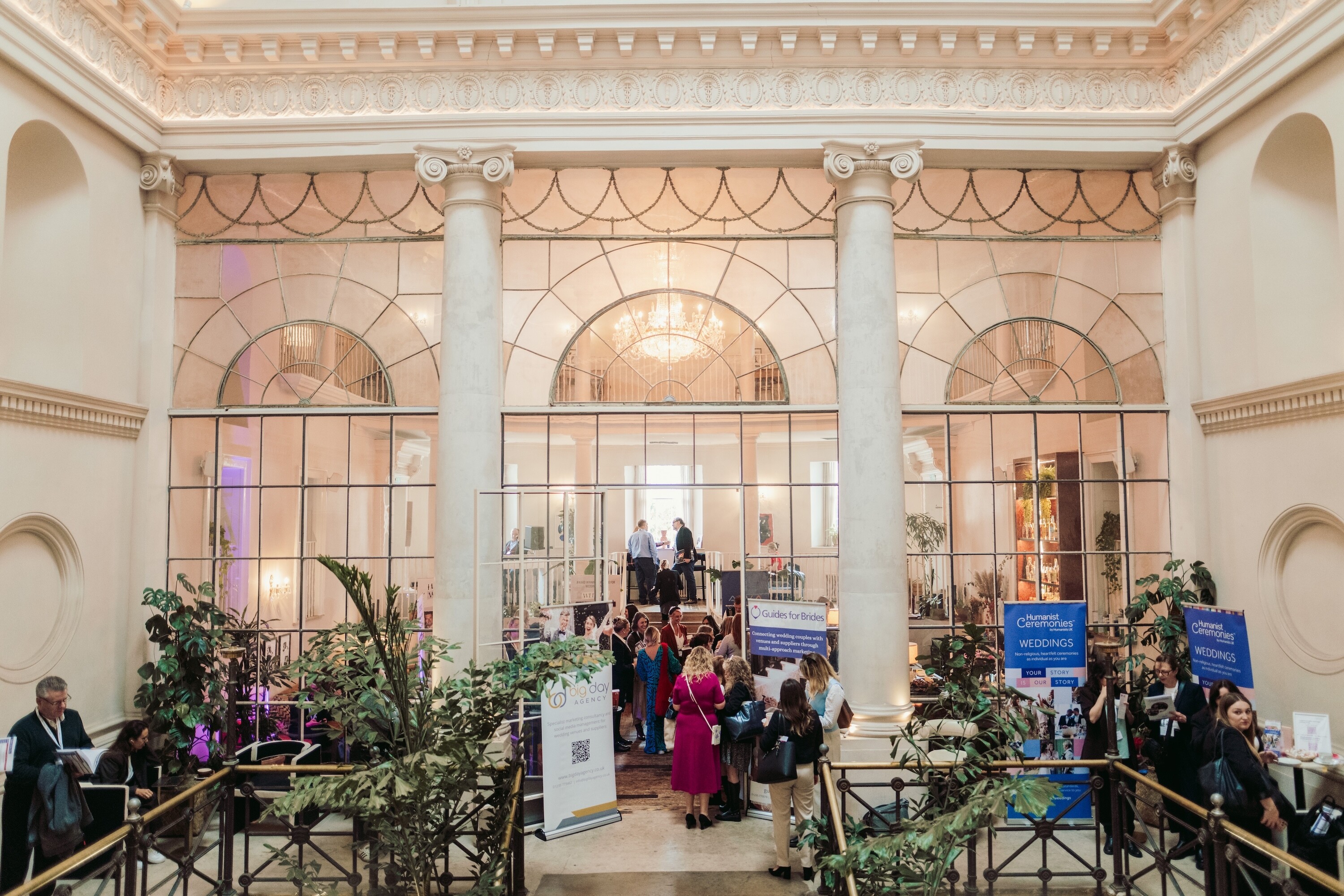 Inside the lobby at the Guides for Brides UK Wedding Conference at Old Sessions House London