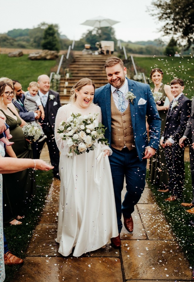 wedding exit confetti photo