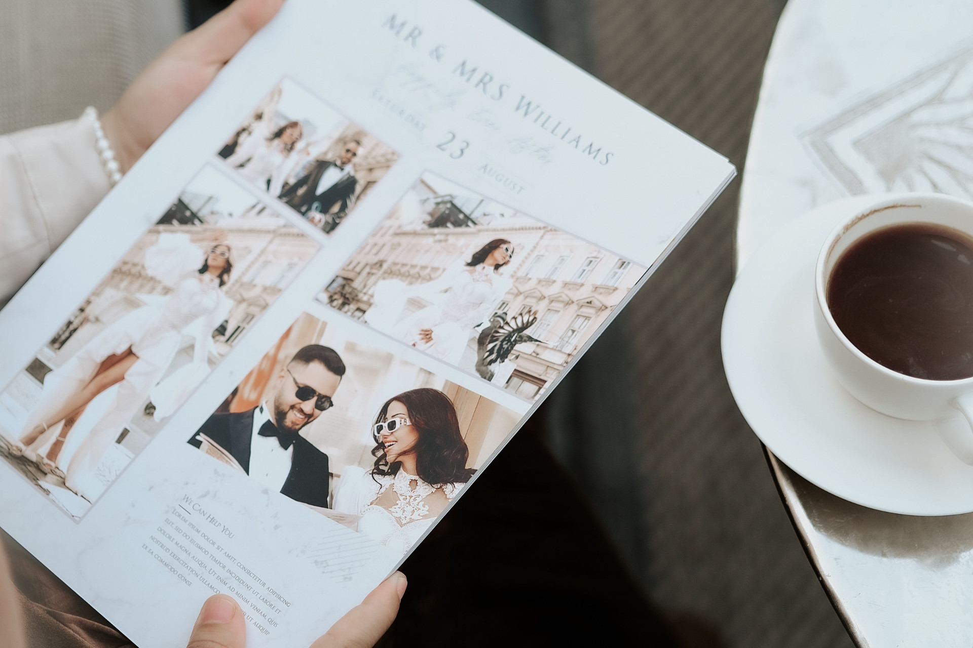 Wedding newspaper with guest itinerary