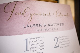 Lapstone Barn Real Wedding Seating Chart
