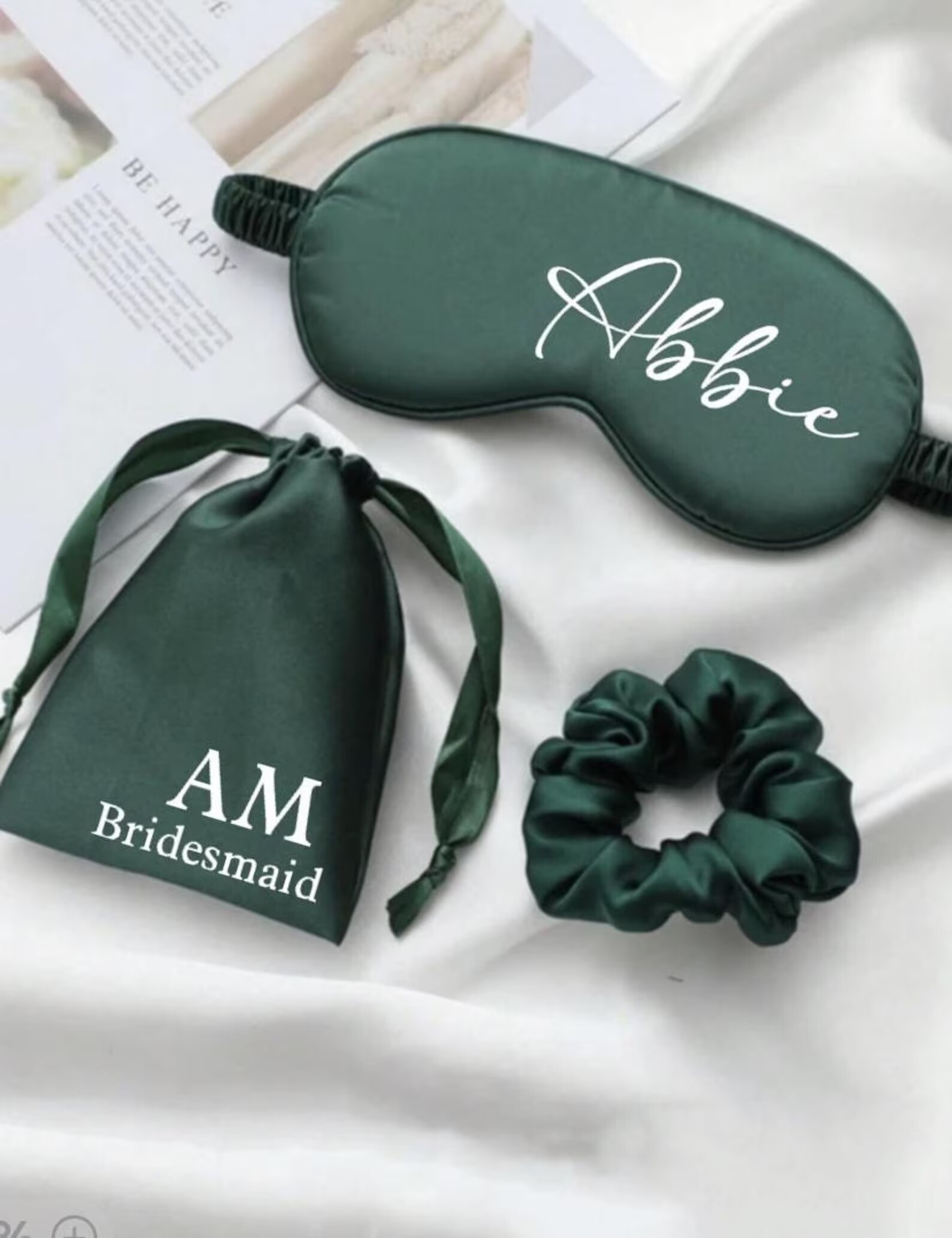  Personalised satin eye mask for bridesmaid gifts