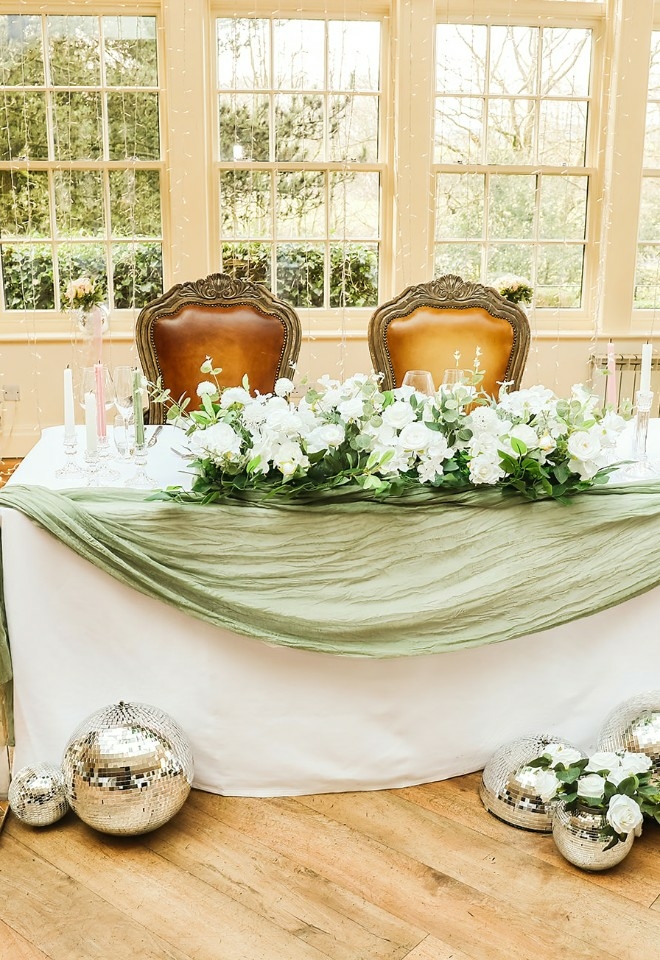 Head table at Mitton Hall wedding