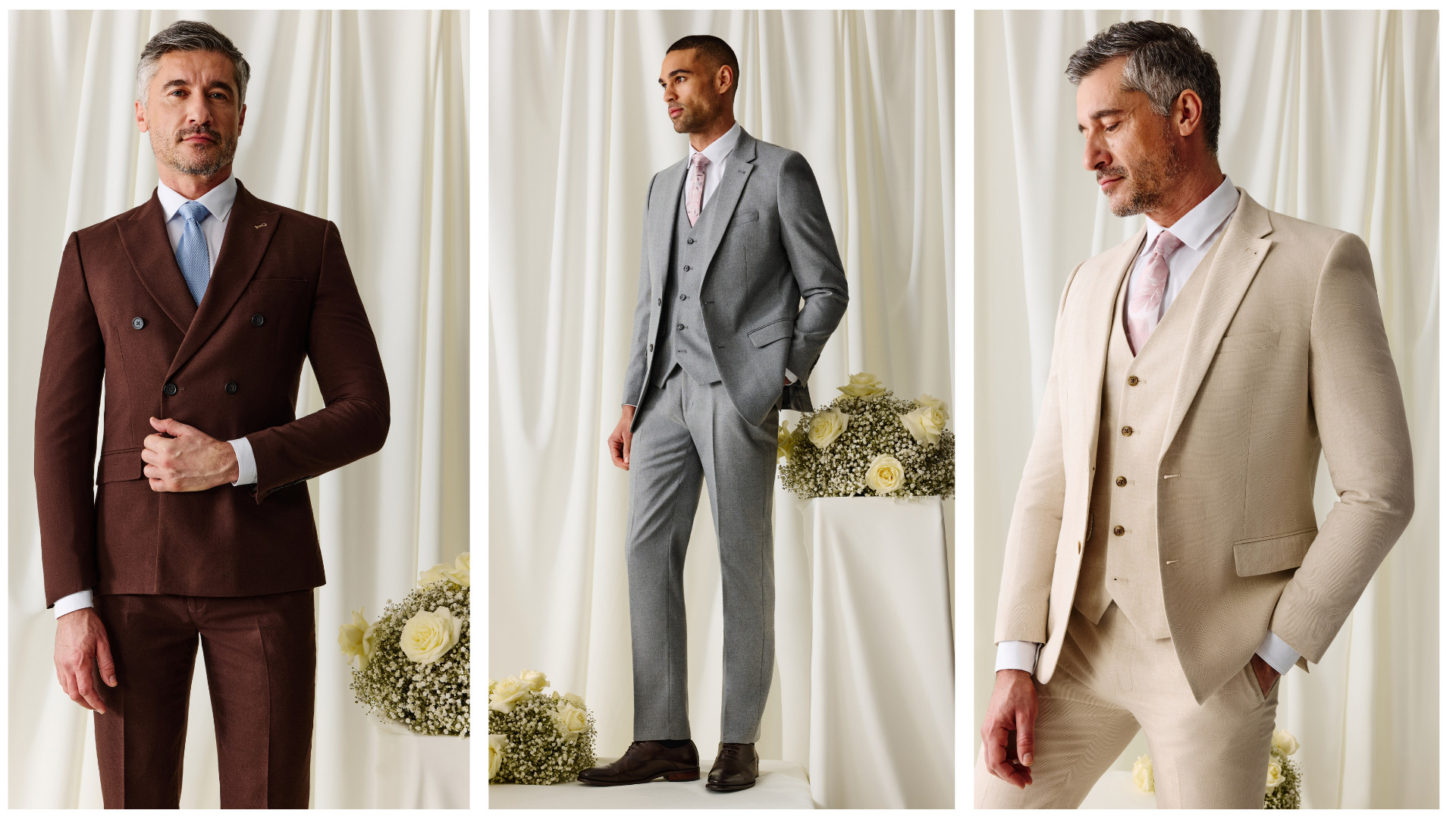 two or three piece wedding suit