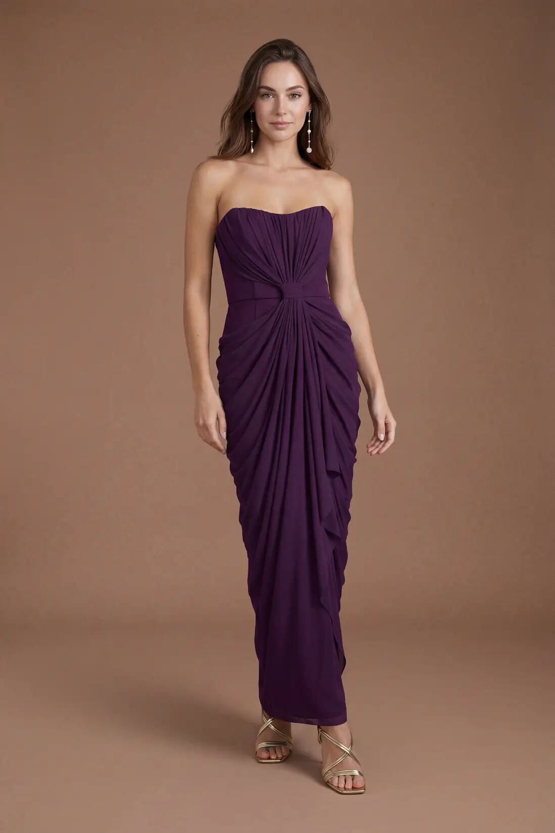 Purple tube maxi dress