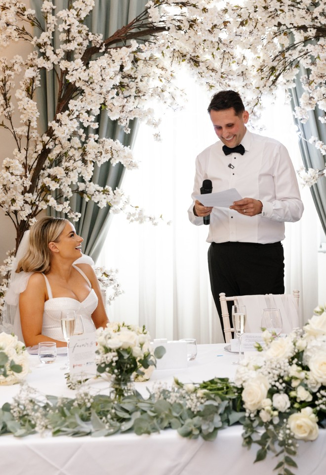 Groom gives wedding speech