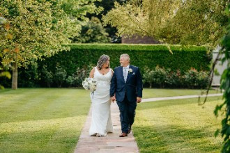 bride and groom at High House weddings Essex