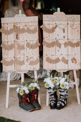 Ski themed table plan