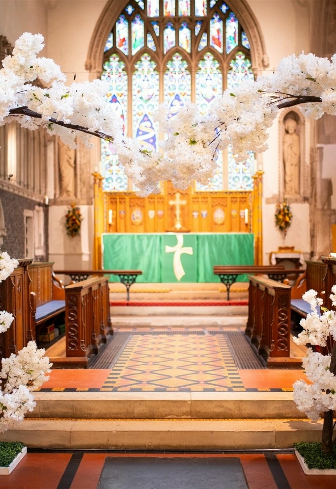 Floral arch at St Peter & St Pauls Church