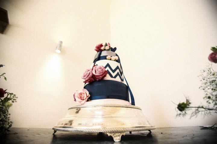 Alex and Chris - Navy and Pink Barn Wedding in Surrey gallery image
