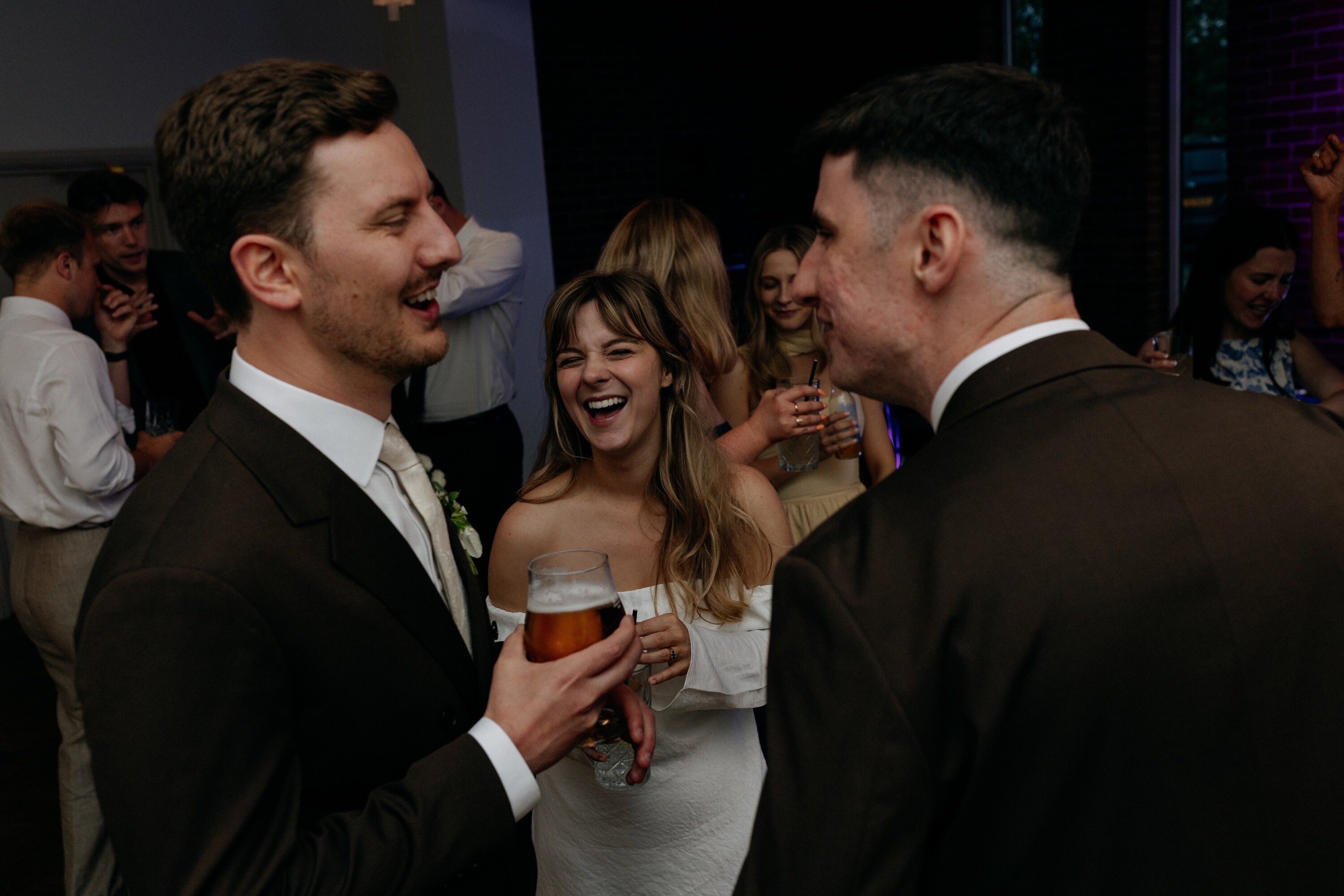 Bride and Groom enjoying their wedding reception and entertainment