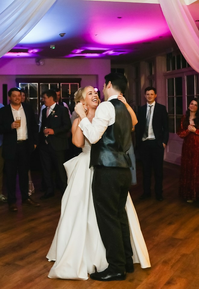 Eric and Faiths first dance at Mitton Hall real wedding