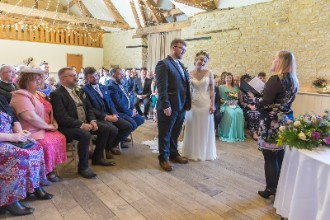 Hannah and Josh during their ceremony